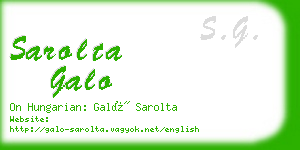 sarolta galo business card